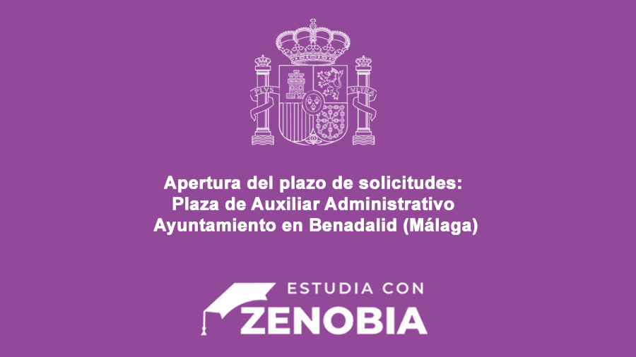Nueva Oportunidad: Plaza de Auxiliar Administrativo en Benadalid